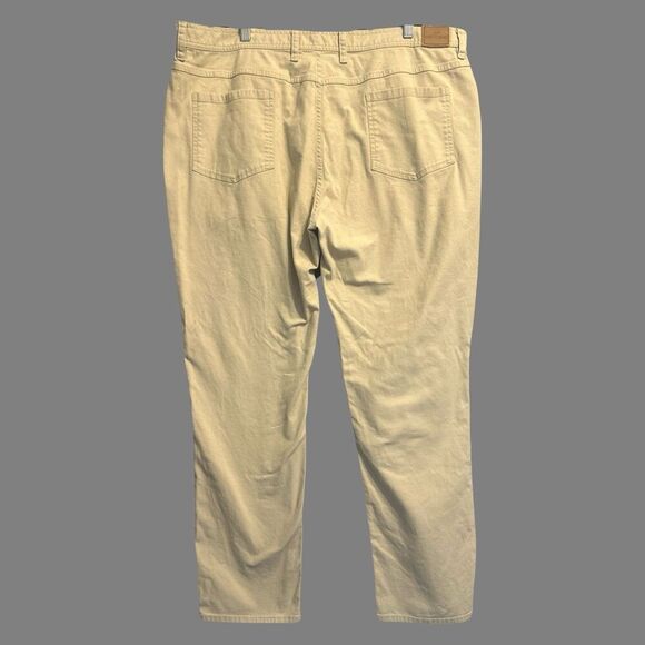 Genteal Billings Pants Classic Fit 5 Pocket Stretch Canvas Mens Size 42x32 Khaki - Picture 5 of 12